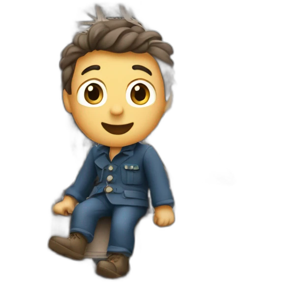 Frenchman on top of Eiffel tower emoji