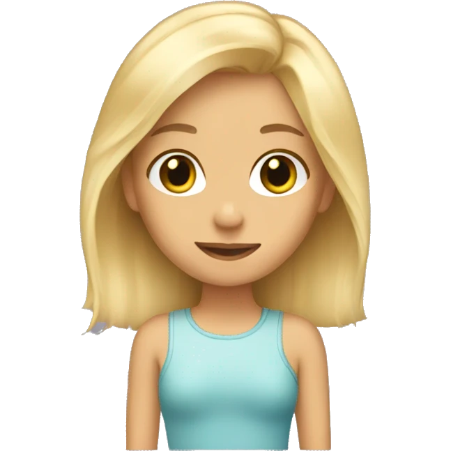 Girl with blond hair, hair care  emoji
