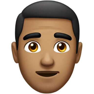 the guy is 20+ years old, black-haired, with thick black eyebrows, a snub nose and a pointed chin emoji