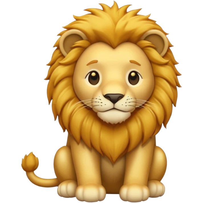 Plush lion emoji