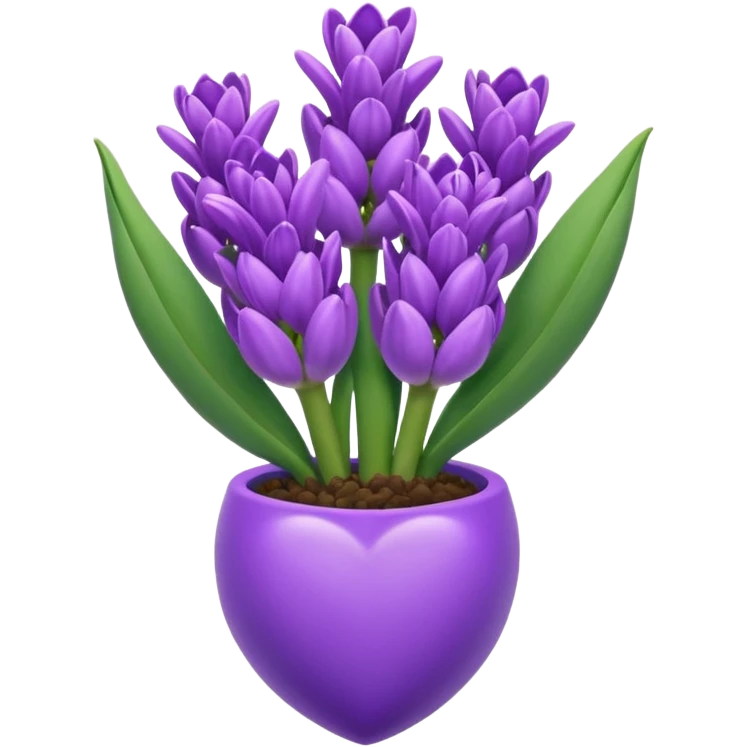 Heart Shaped hyacinth emoji