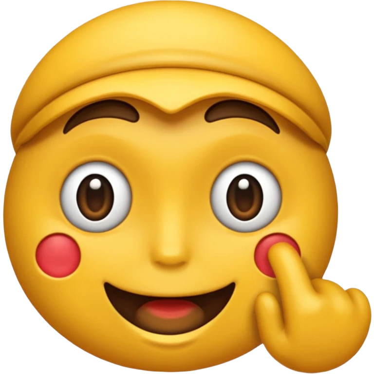 Улыбающийся смайл с капельками слез.  emoji