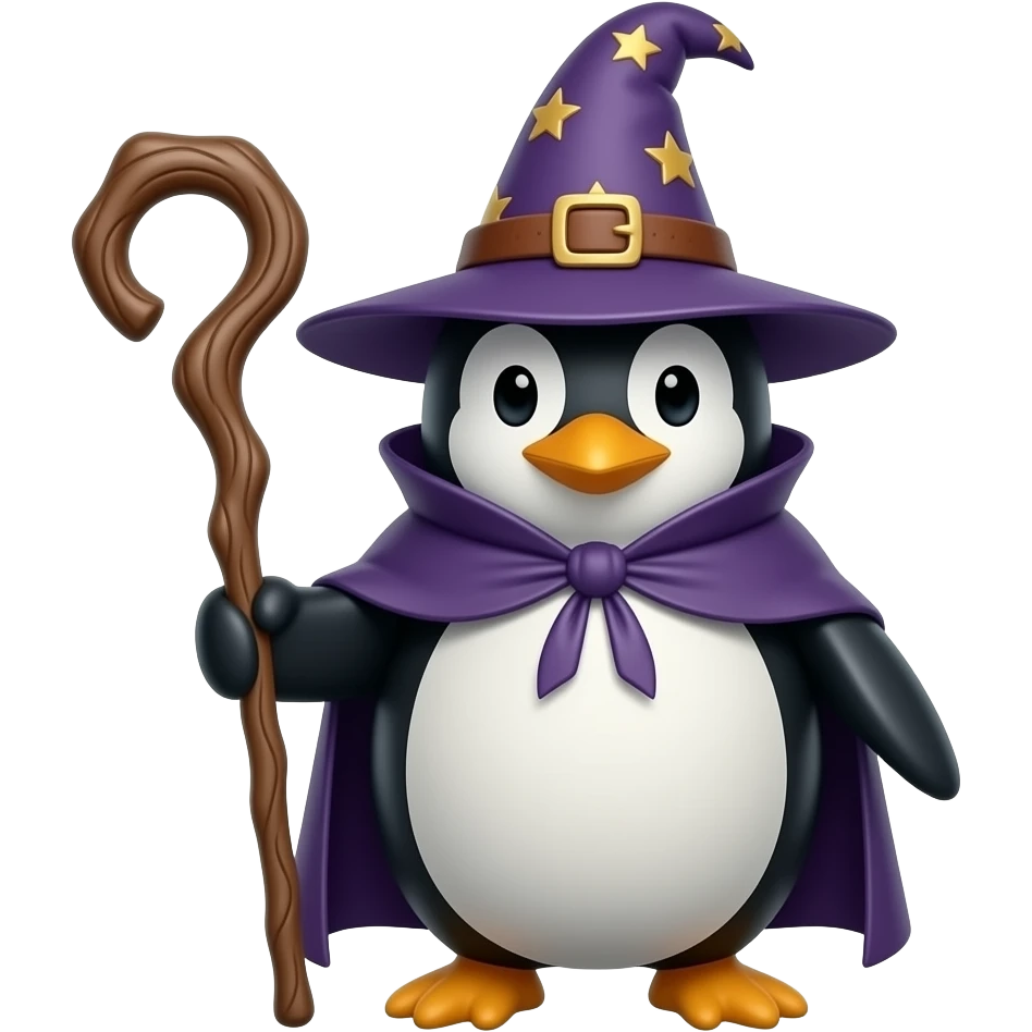 Penguin Wizard emoji