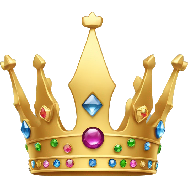 a golden crown with jewels on it. emoji