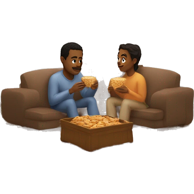 cozy indoor snack moment emoji