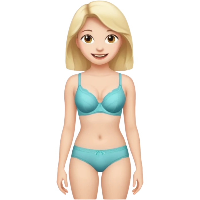 Girl Full body with Bra and Briefs emoji