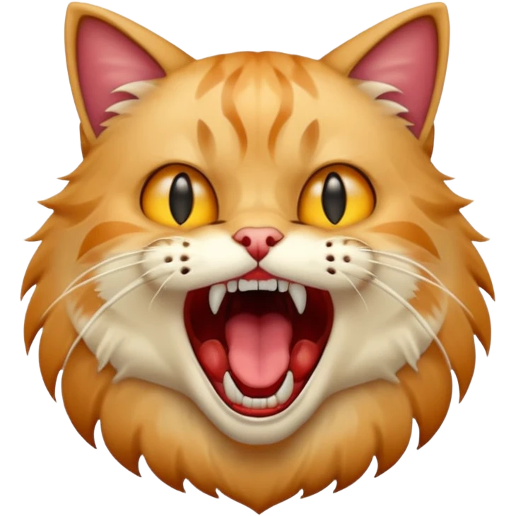 A cat screaming emoji