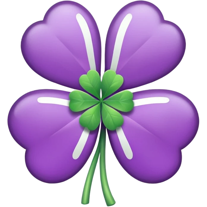 lucky white and purple emoji