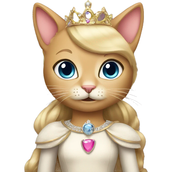 a cat wearing a princess costume emoji