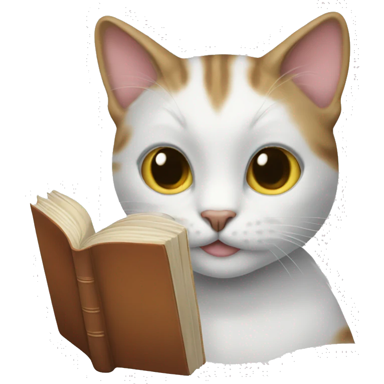cat with book emoji