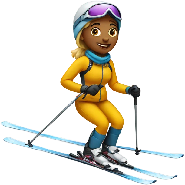 skiing woman emoji
