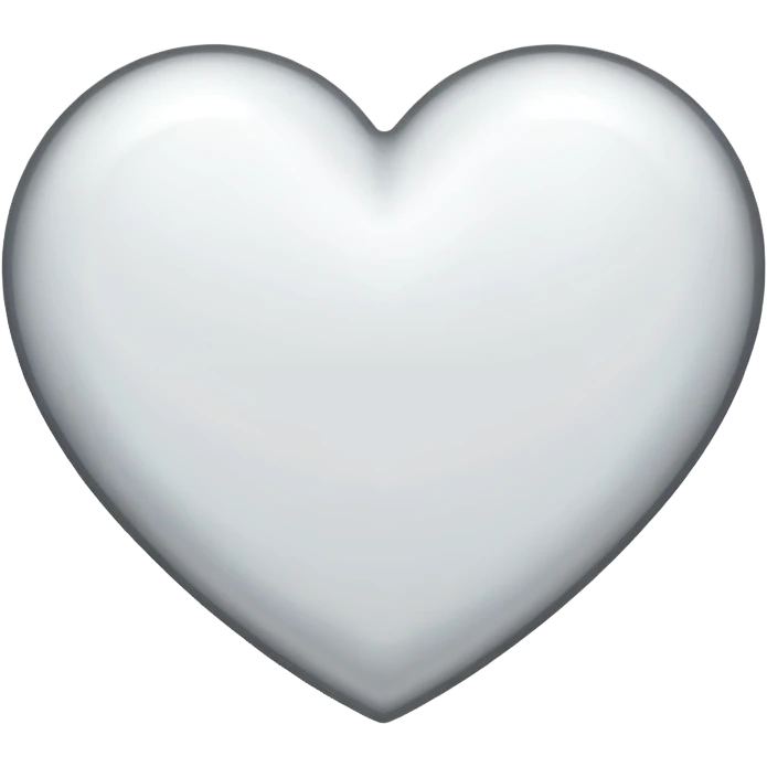 white heart with a silver outline emoji