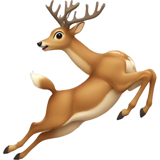 Deer jumping emoji