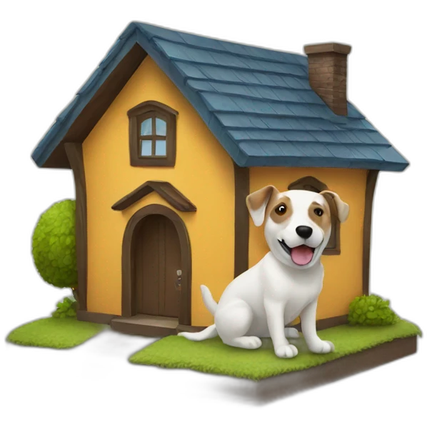 house with dog emoji