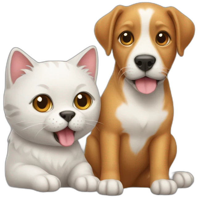 cat and dog emoji