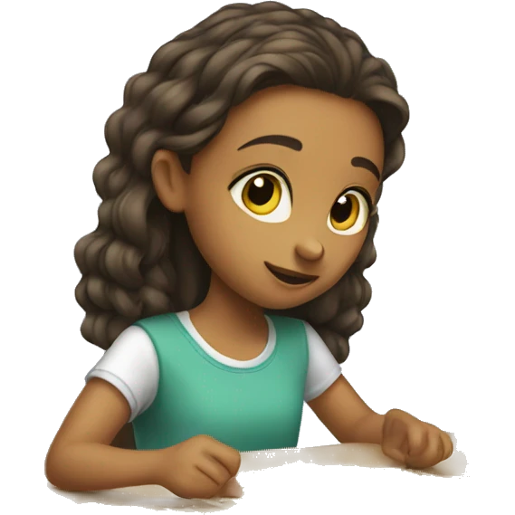 Girl doing puzzle  emoji