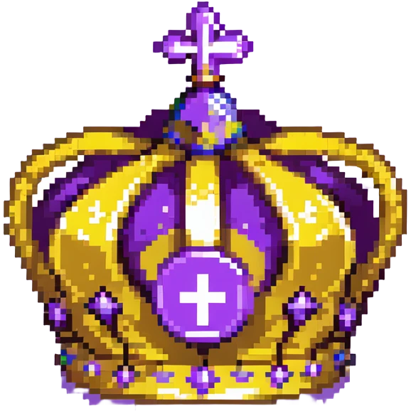Purple crown with MOD text, universal moderator symbol emoji