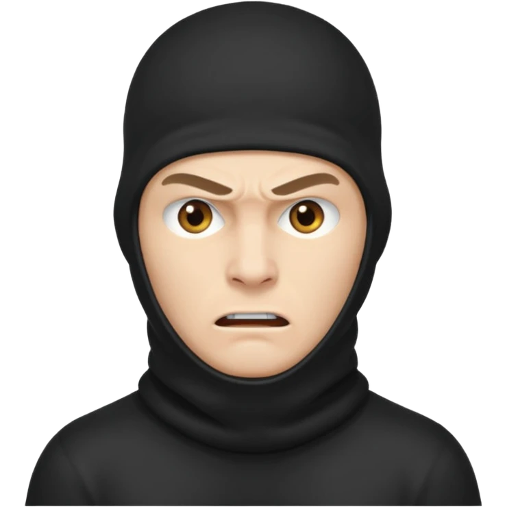 angry man in balaclava emoji