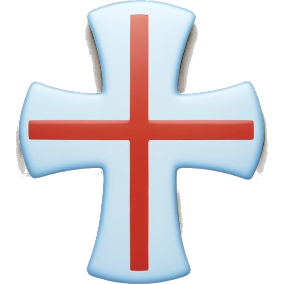 red cross with blue on sides emoji