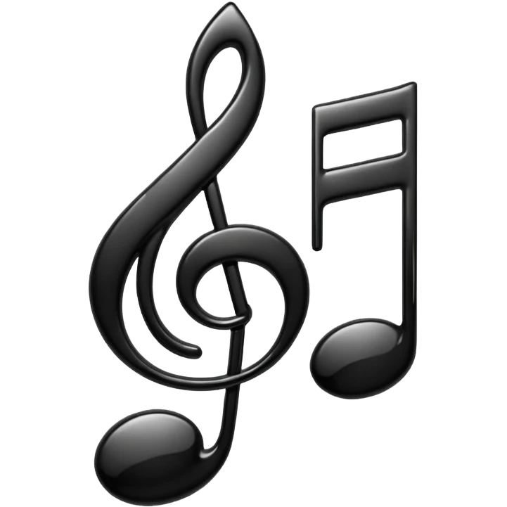 black music note emoji