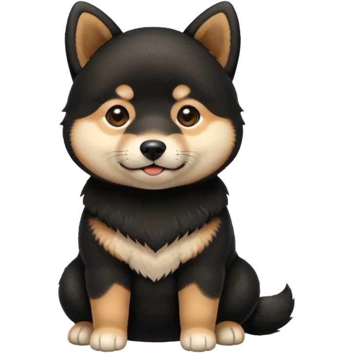 black shiba baby dog emoji