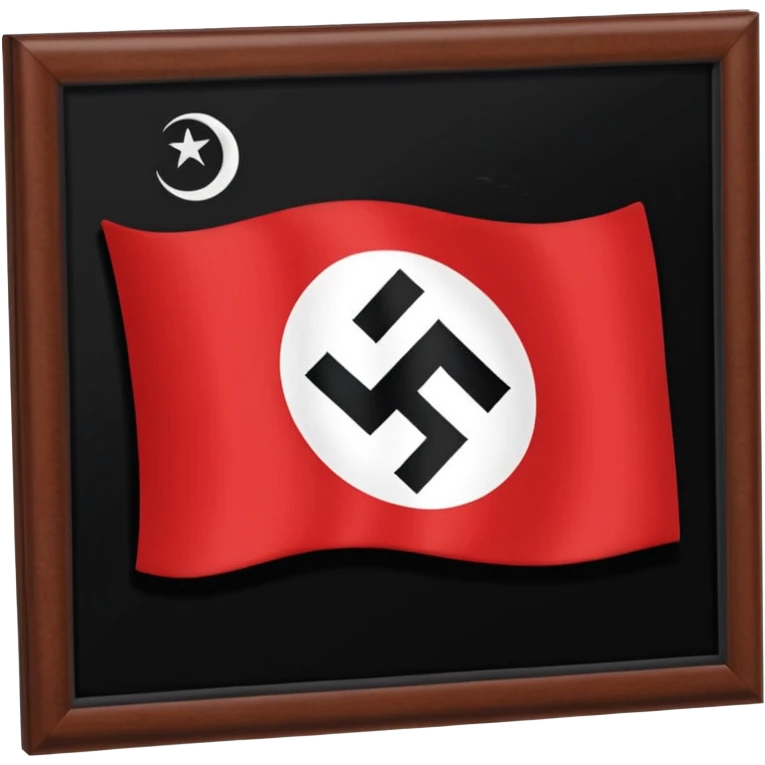 Nazi flag and Türk flag mix emoji