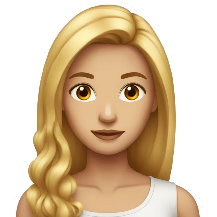 A woman long hair red and eyes red  emoji