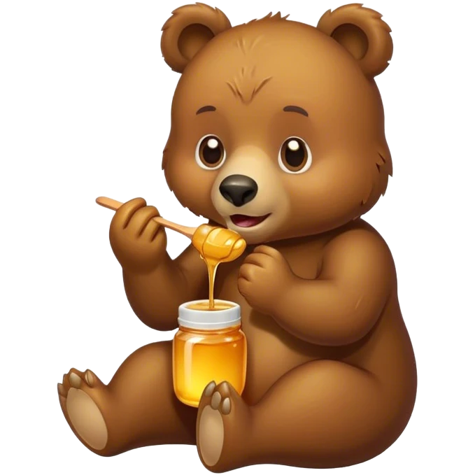 bear eating honey emoji