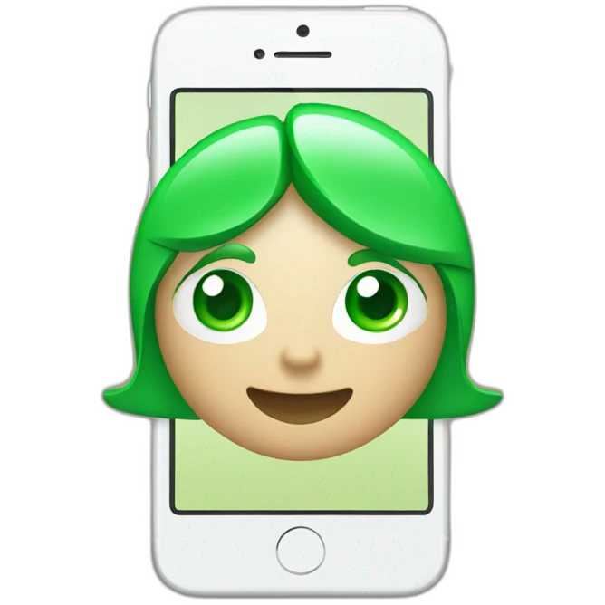 iphone-with-green-checkmark-on-screen-facetime-incoming-call emoji