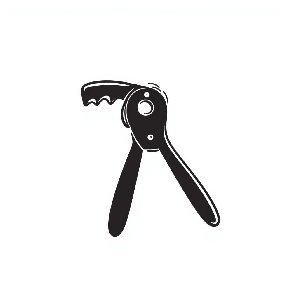 hand-drawn kitchen can opener with crank handle emoji
