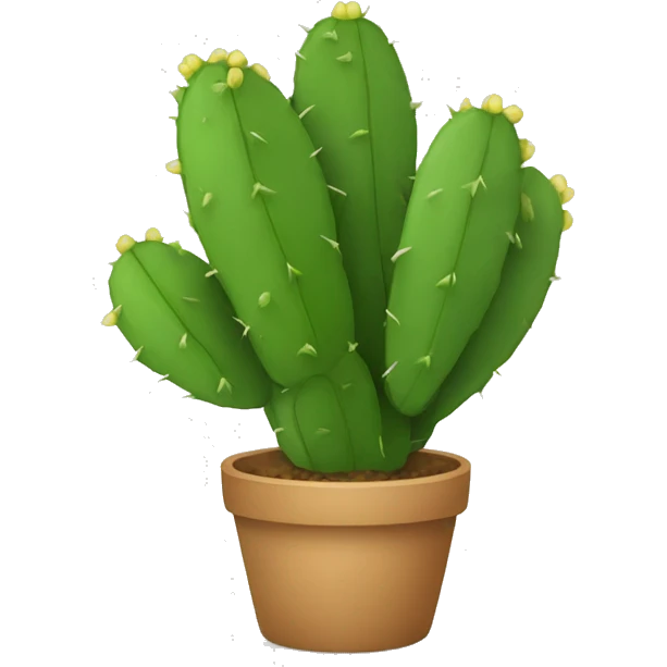 single round Nopal without pot emoji