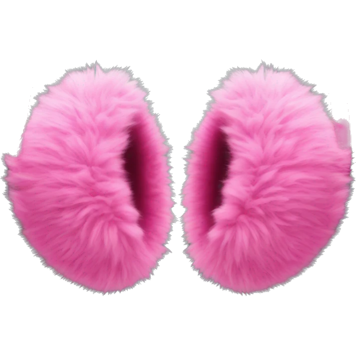 hot pink fluffy ear muffs emoji