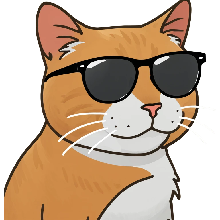 Cat with sunglass emoji