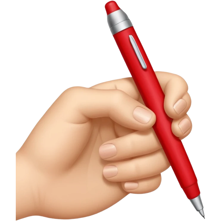 this emoji ✍🏻 with a red pen emoji