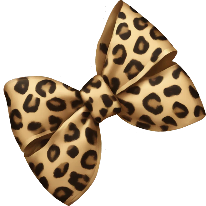 Leopard print present bow   emoji