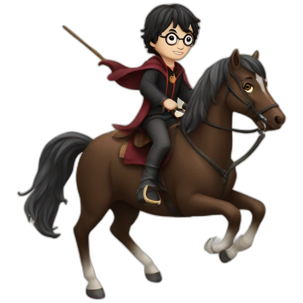 harry potter riding a horse emoji