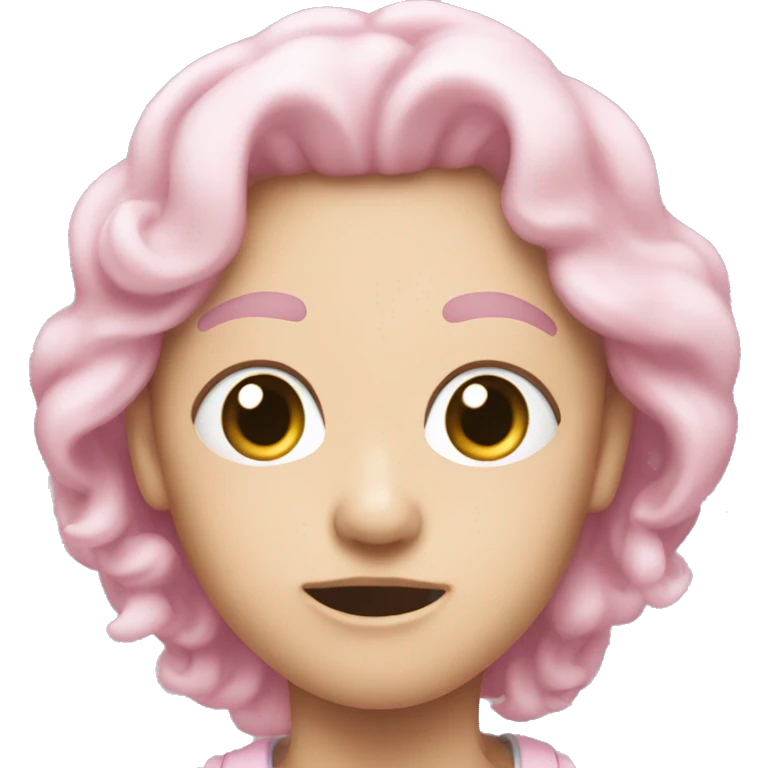 pastel pink hoturu spooked emoji