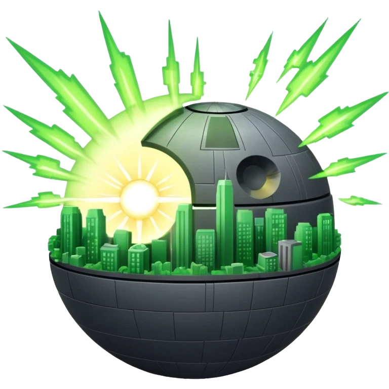 Death star firing at usa emoji