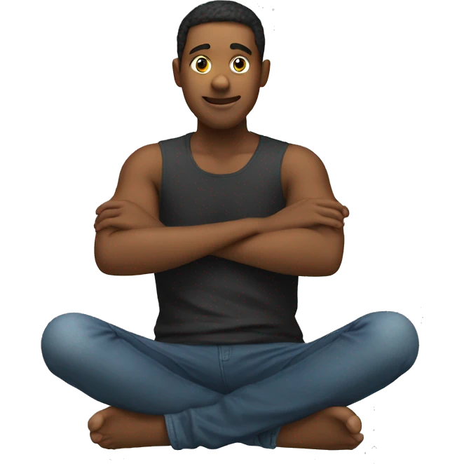 Sitting on hands emoji
