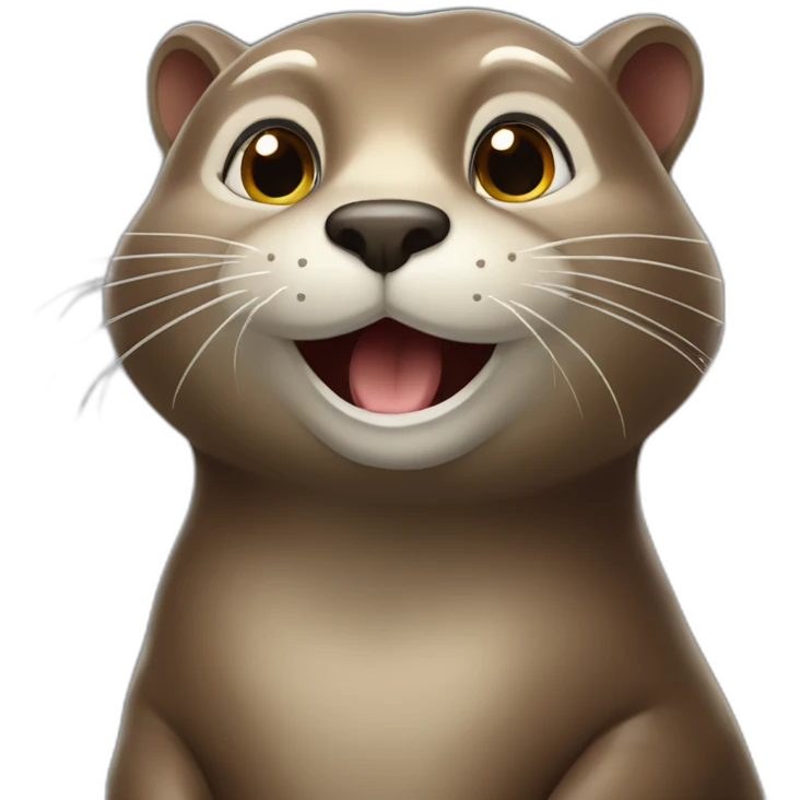 Chat sur une loutre emoji
