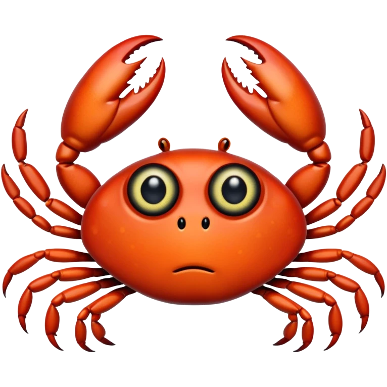 a crab's eyes looking suscpicious emoji
