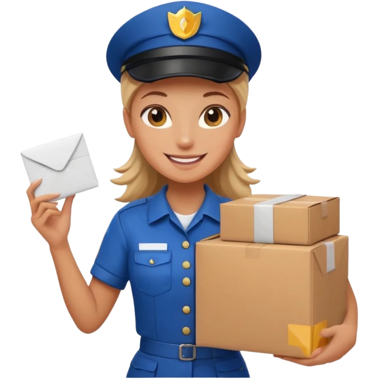 female delivery courier emoji