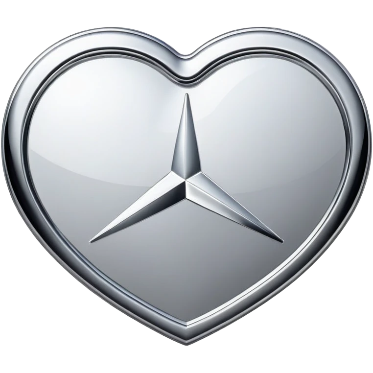 heart shaped Mercedes logo emoji
