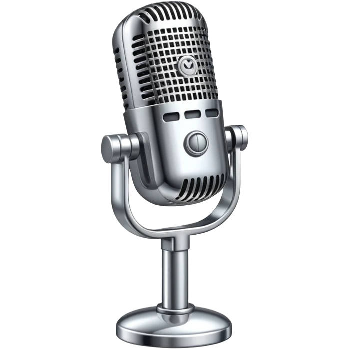 generate realistic detailed microphone in 3d style emoji