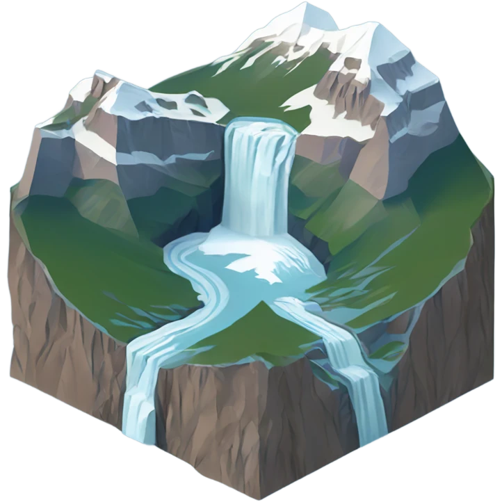 Glacier National Park isometric emoji