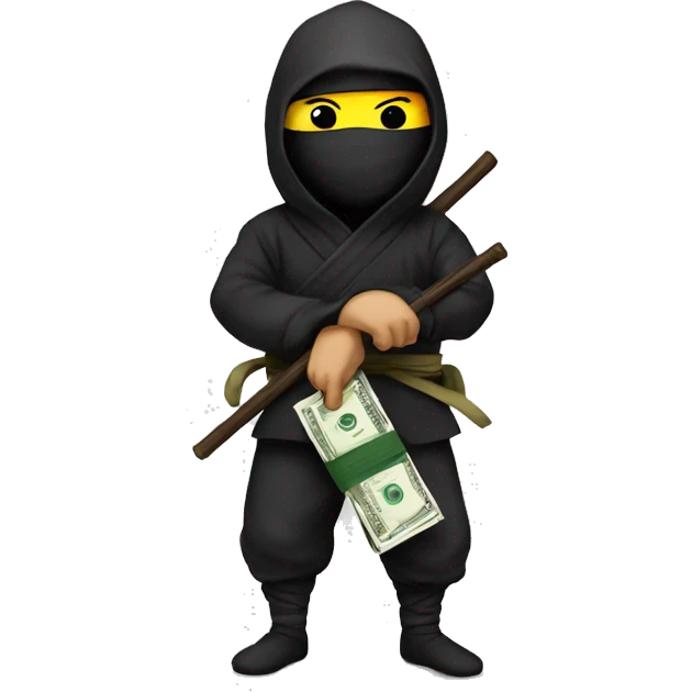 ninja with money emoji