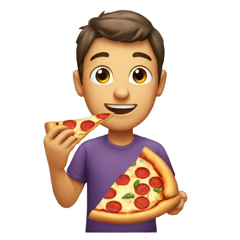 eating pizza emoji