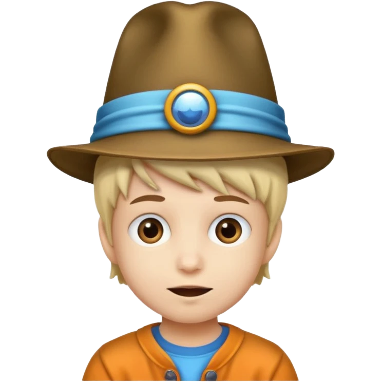 A kid wear crazy on tv. emoji