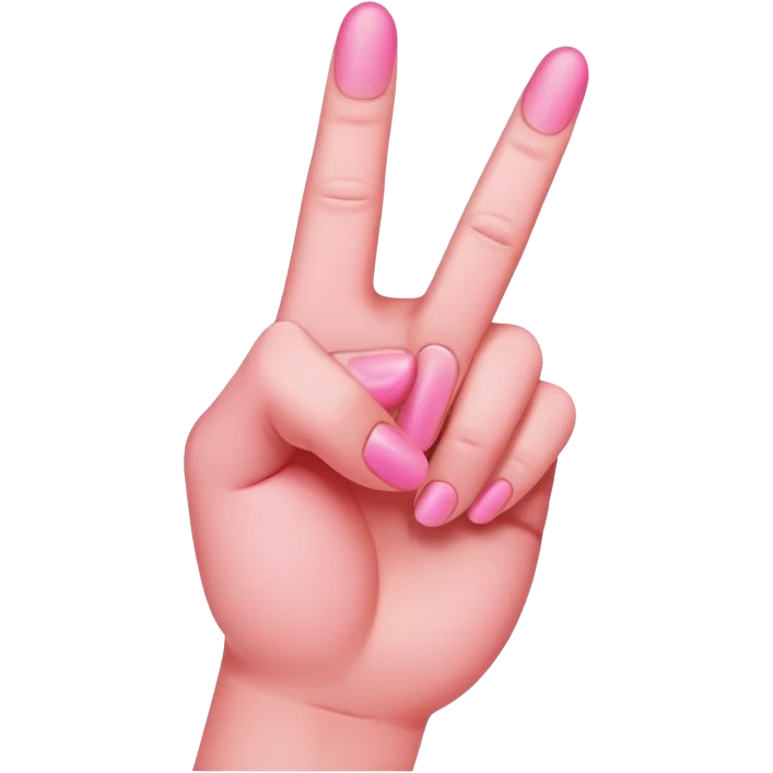 Pink middle finger emoji