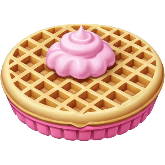 waffle dough is pink emoji
